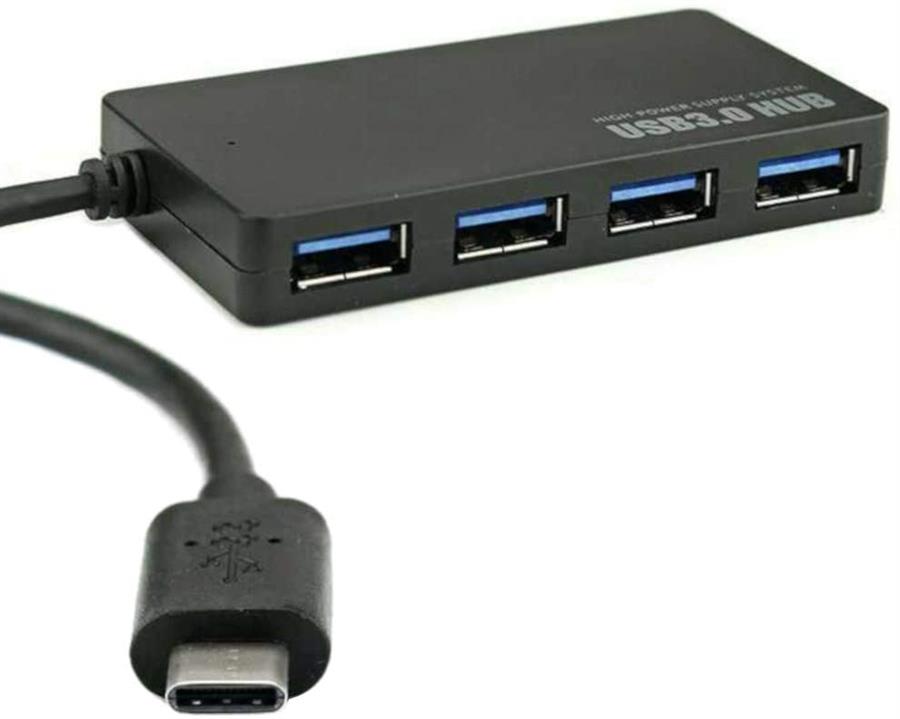 Hub Usb Tipo-C Netmak Nm-Hubc 4 Puert 2.0 480Mps