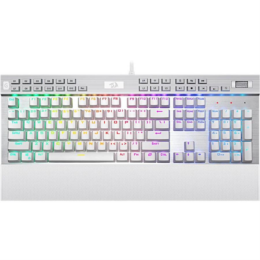 Teclado Gamer Mecanico Redragon Yama Blanco K550W Rgb