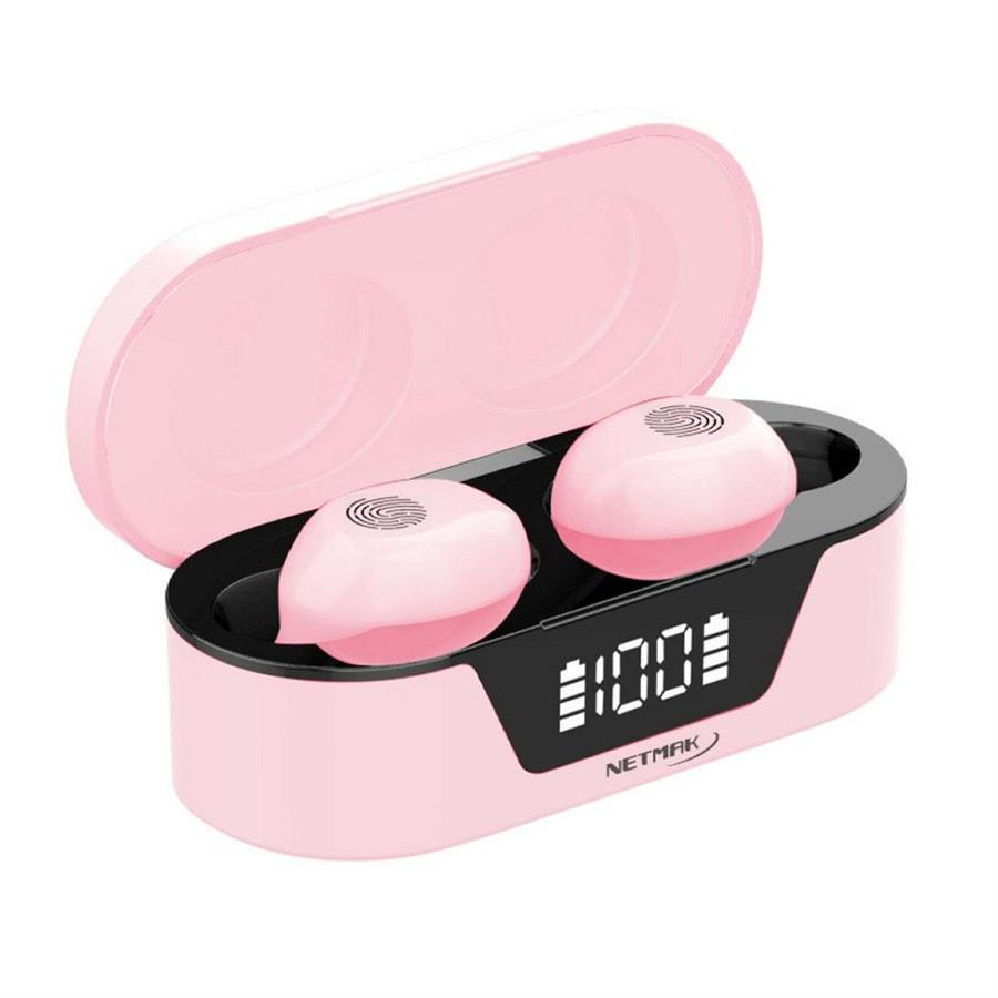 Auriculat Bluetooth Netmak nm-biza rosa