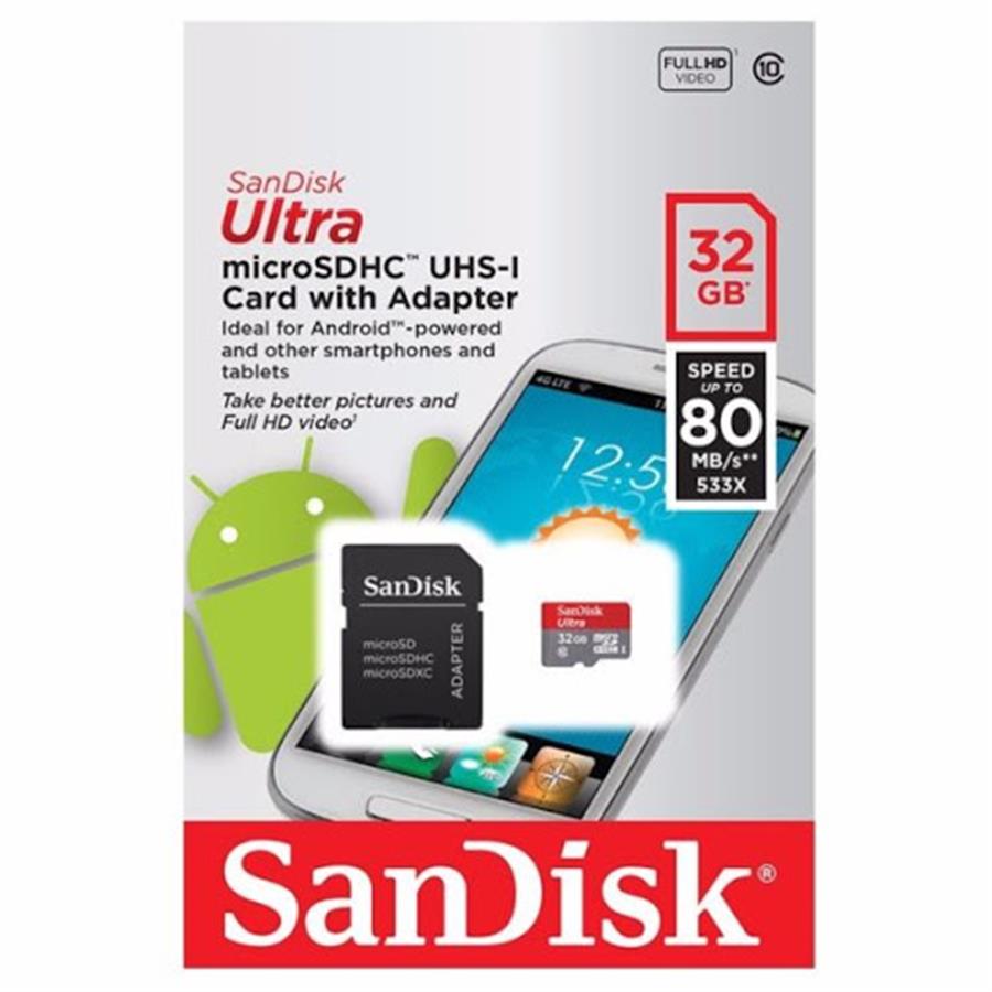 Memoria Microsd Sandisk 32Gb Ultra 100Mb/S