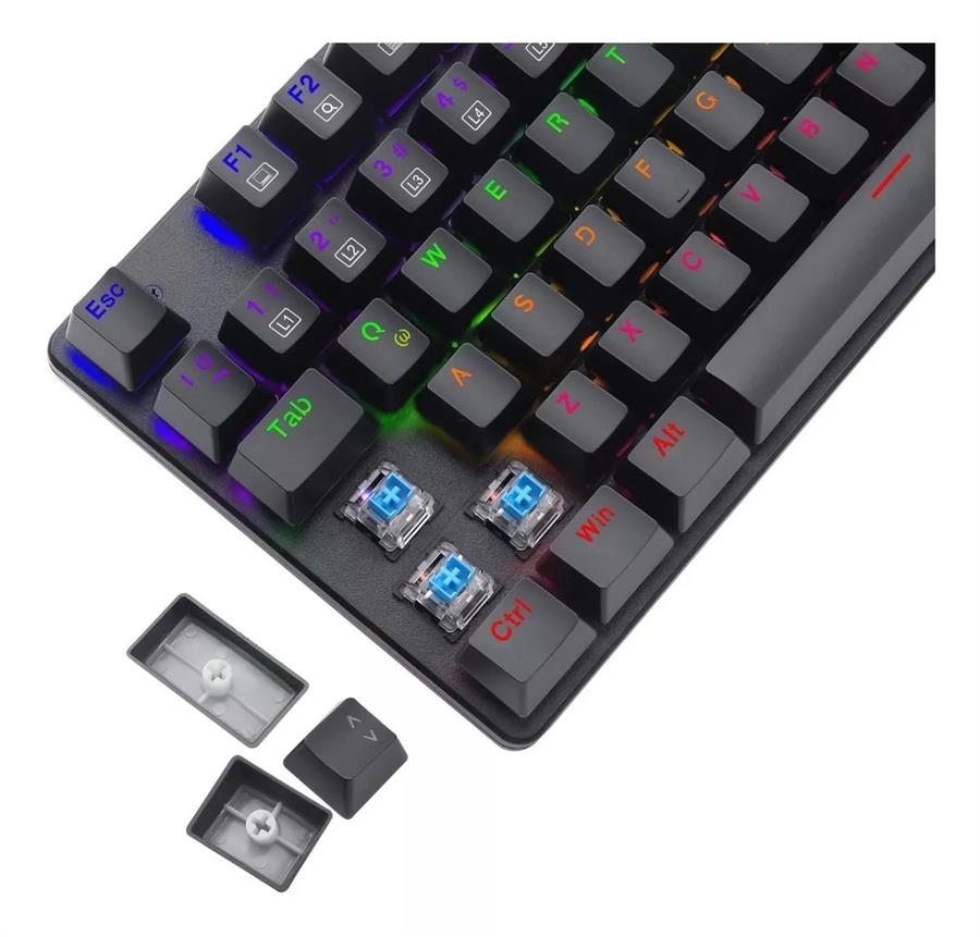 Teclado Mecanico T-Dagger Bora Raimbow Blue Switch