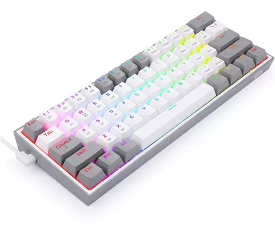 Teclado Mecanico Redragon Fizz Pro Gris/Blanco K616 Rgb Chroma S/Red