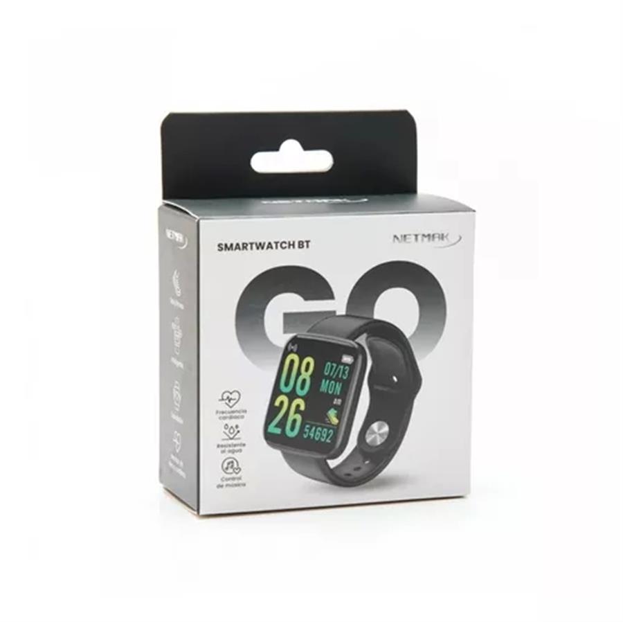 Reloj Smart Netmak Nm-Go Negro