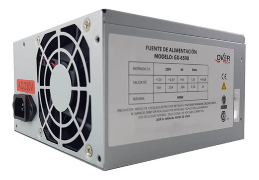 Fuente 500 W Overtech Gx-6500