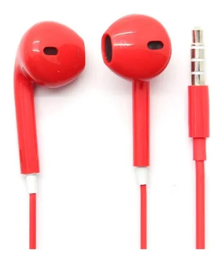 Auricular Netmak Ur70 Manos Libres Con Mic Rojo