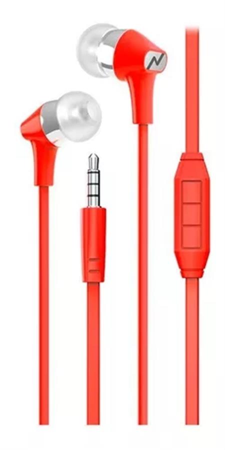 Auricular Celular Noga Ng-094 Flat Rojo