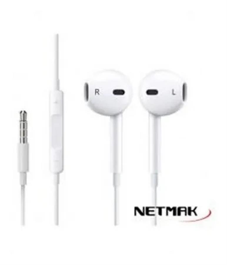 Auricular Netmak Ur70 Manos /Libres Con Mic Blanco