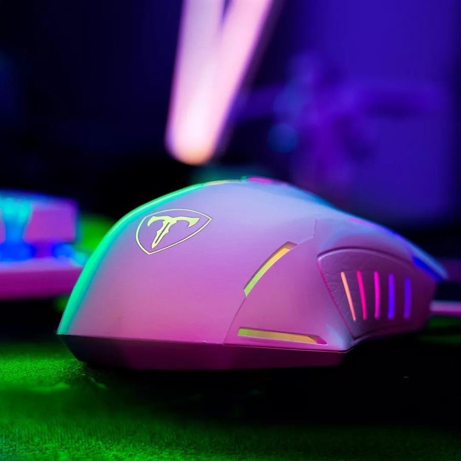 Mouse T-Dagger Beifadier Rgb Blanco Tgm206