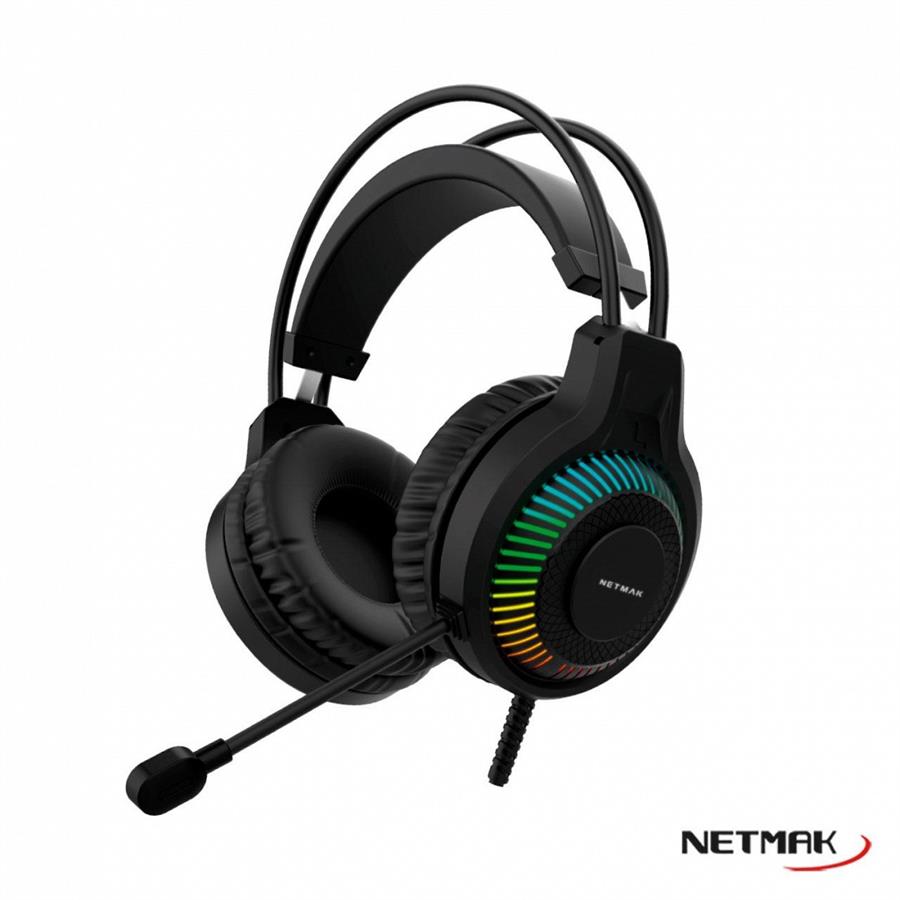Auricular Pc Gamer Netmak N18 Rgb