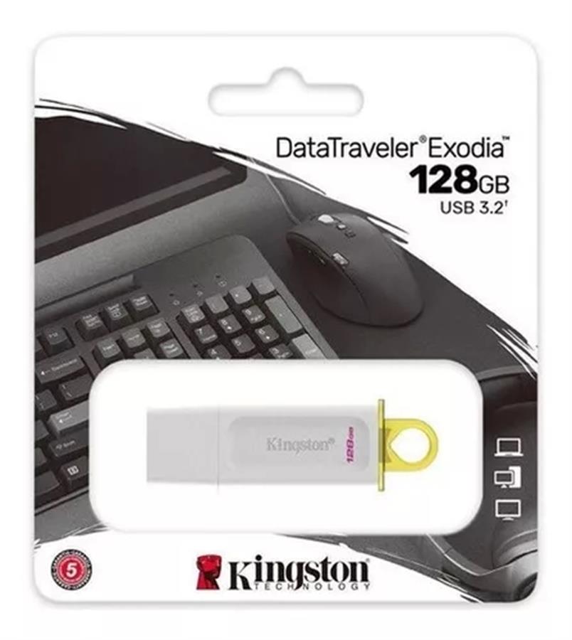 Pen Drive 128 Gb Kingston Dtx Exodia 3.2  Blanco