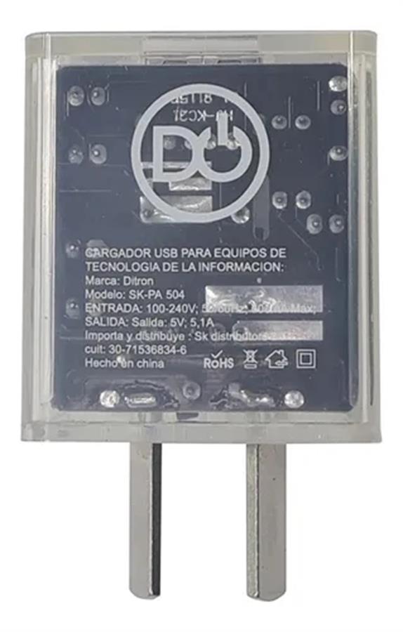 Cargador Celular Tipo C 5.1a Ditron Pa503 30w + Cable Micro