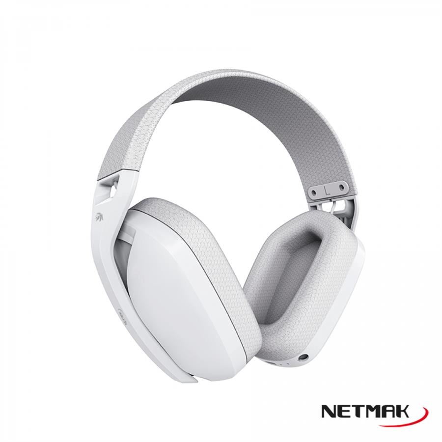 Auricular Pc/Ps4/Ps5 Netmak N35 Blanco (INAL+BT)