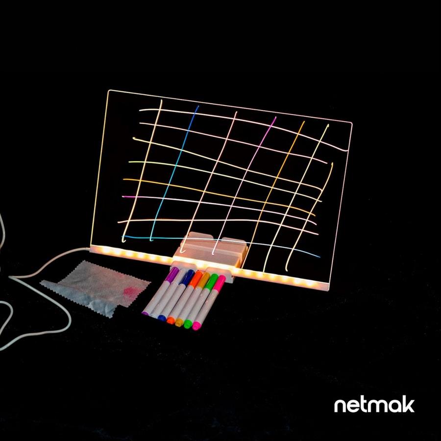 Pizarra Netmak Acrilica Led Nm-Pm101