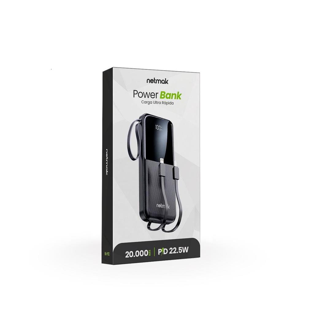 Power Bank 20000 Mah Netmak Pb12 (22.5W)