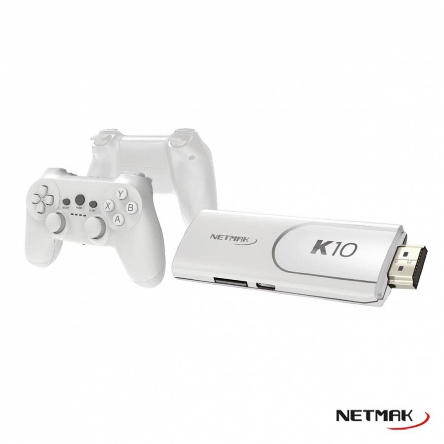 Consola Game Stiick 2.4g Ps1 Netmak K10/Blanca (40000 Jueg