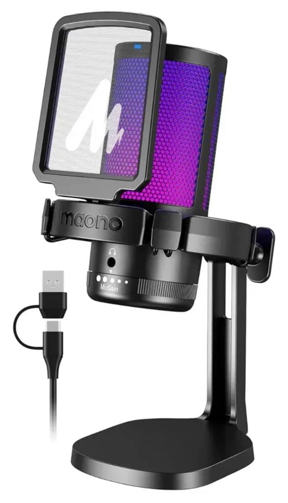 Microfono Maono Dgm20 Negro Usb C Cardioide