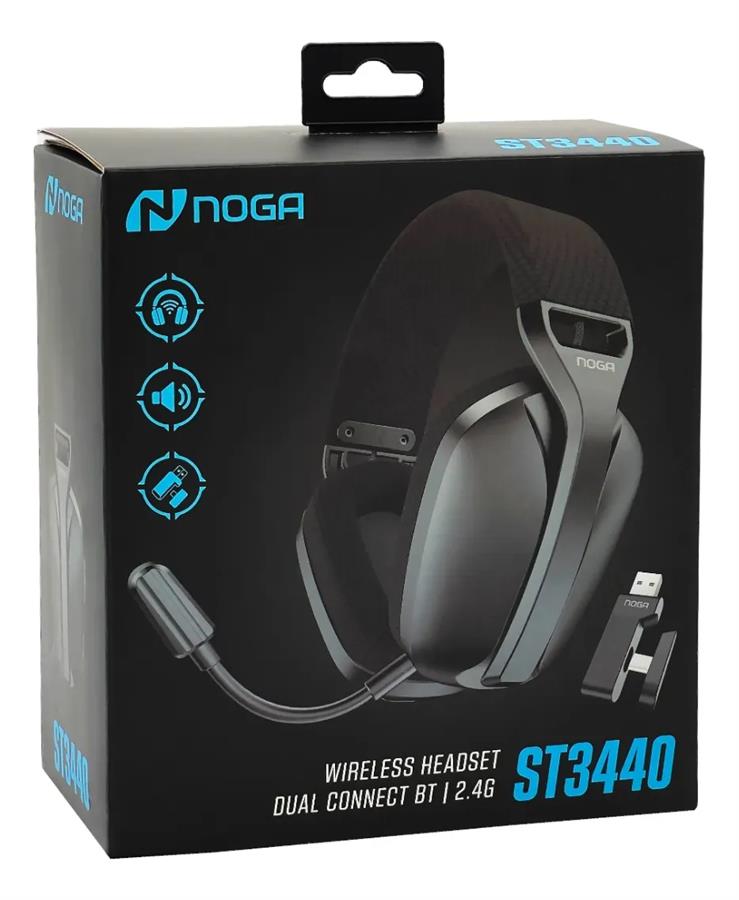 Auricular Pc Noga Inalambrico St3440  2.4 + Bt