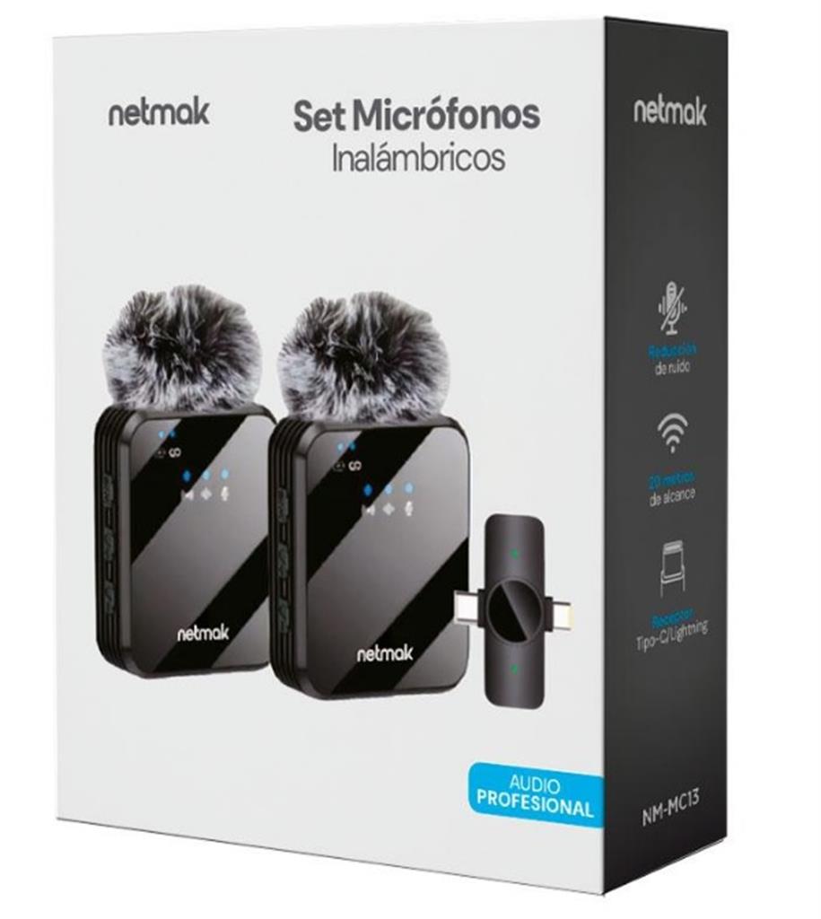 Micrófono Netmak Ng-Mc14 X2 (AUDIO Pro - Inalambrico)