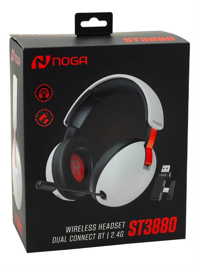 Auricular Pc Noga Inalambrico St3880 2.4 + Bluetooth