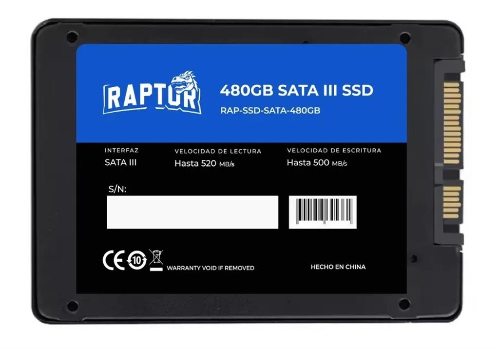 Disco Ssd 480 Gb Raptor Sata 3 6gbps 7mm
