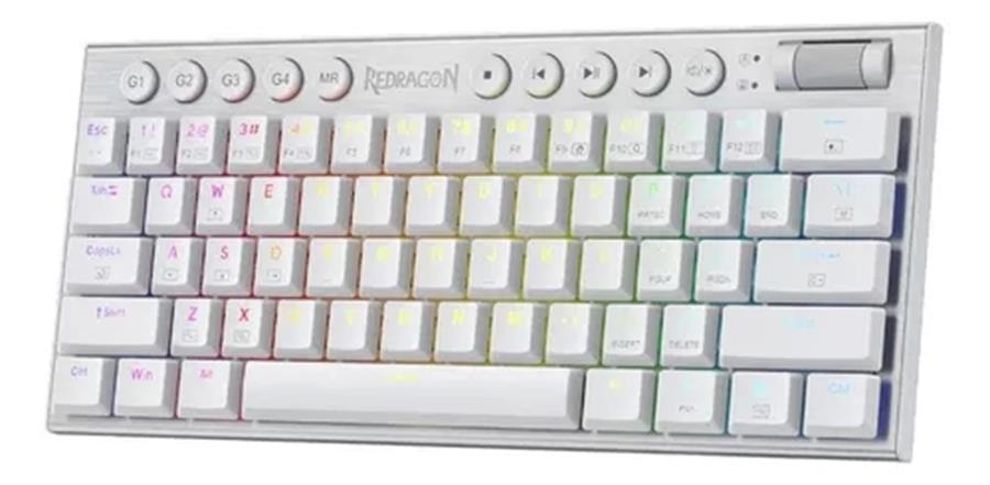 Teclado Mecanico Redragon Horus Mini Blanco K632 Rgb Sw/Red