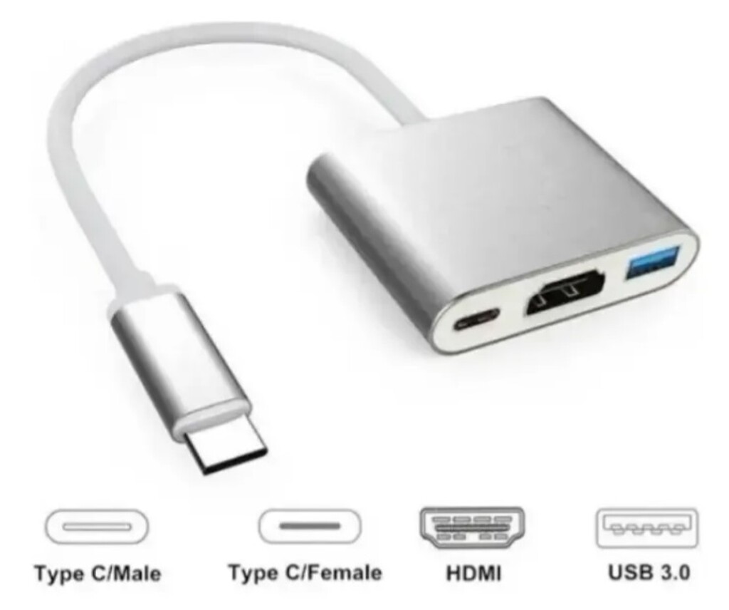 Hub Tipo-C Netmak Nm-Type (DOCK 3en1- Hdmi+Usb+Tc)