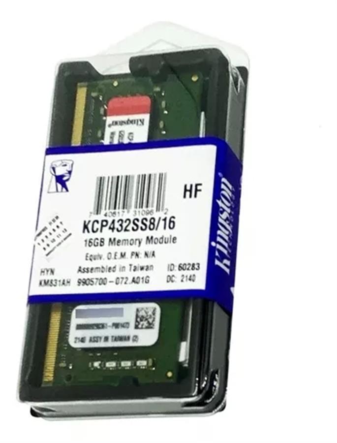 Memoria Sodimm Ddr4 16 Gb 3200 Mhz Kingston (0894)