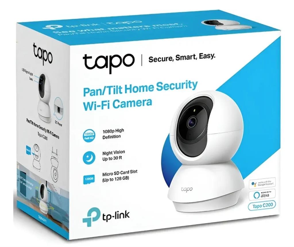 Camara Seguridad Ip Tapo C200 WiFi Interior FHD 360° Visión Nocturna Infrarroja Detección de Movimiento  Audio Bidireccional Alarma