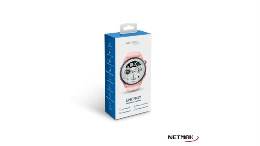 Reloj smart netmak nm-energy rosa