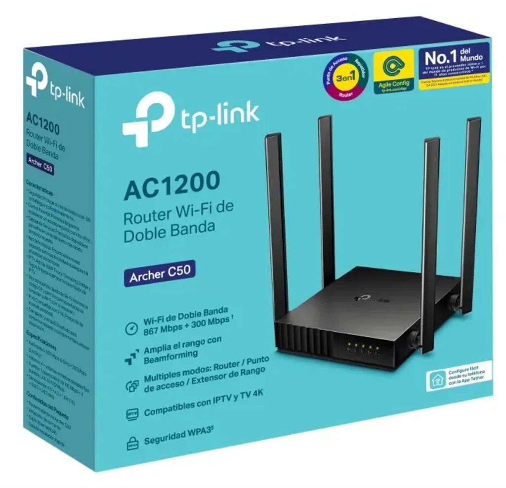 Router Tp-Link Archer C50 Ac1200 5ghz 4antenas