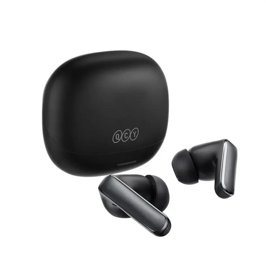 Auriculares QCY Buds Inalámbricos Bluetooth 5.4 - Cancelación de ruido de viento por IA, 6 Micrófonos IA, Sonido Hi-Fi 10mm, 35Hs Batería, Latencia Baja 68 ms, Ecualizador Personalizable