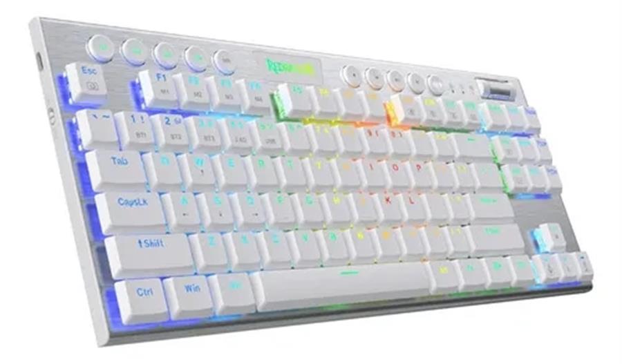 Teclado Mecanico Redragon Horus Tkl K621 Blanco Rgb S/Red  (CABLE)