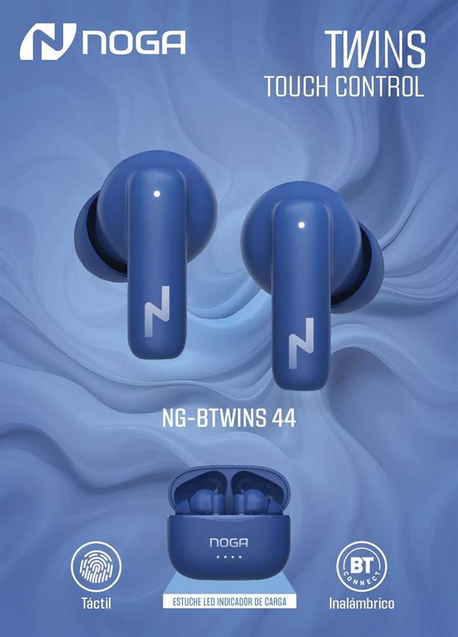 Auricular bluetooth noga twins 44 azul