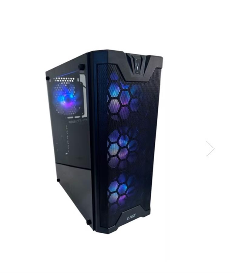 Gabinete Lnz Y11argb + 4 Cooler (TEMPLADO)
