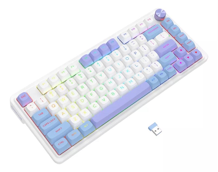 Teclado Mecanico Redragon Ucal Max K673wbp Rgb S/Red Blanco/Azul/Viol