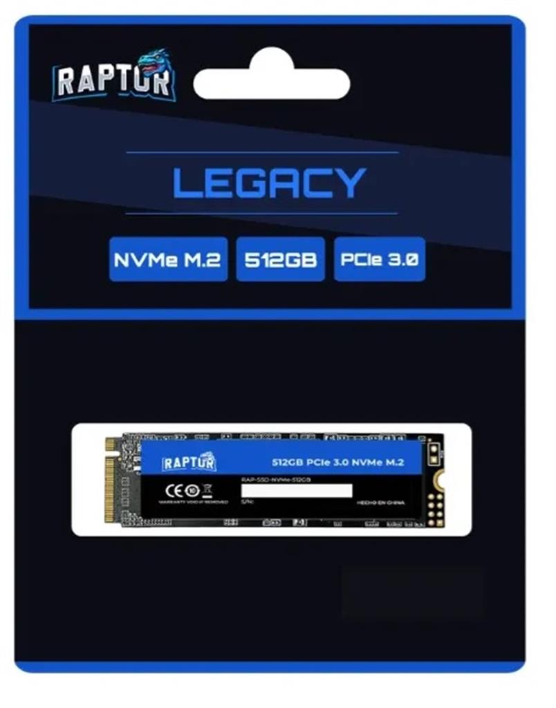 Disco Ssd M2 512 Gb Raptor Pcie 3.0 Nv/Me