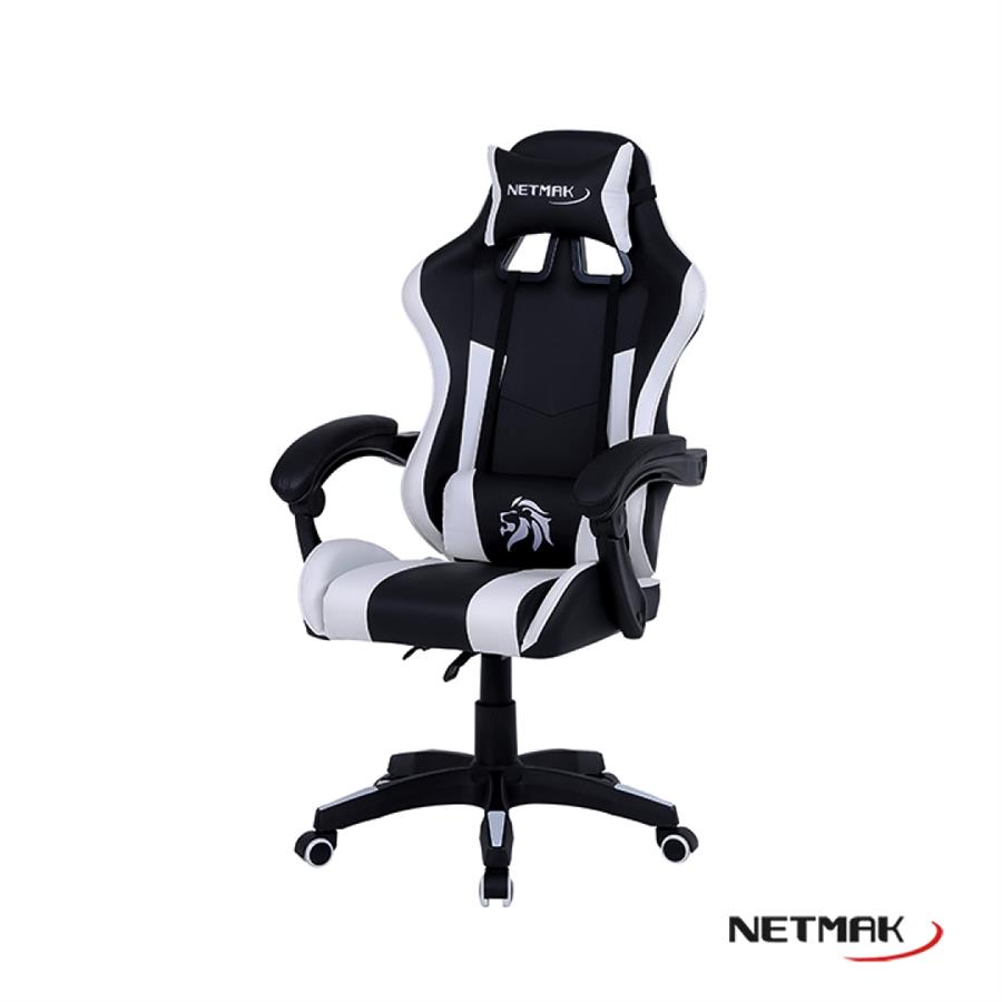 Silla Gamer Netmak Beast Blanca