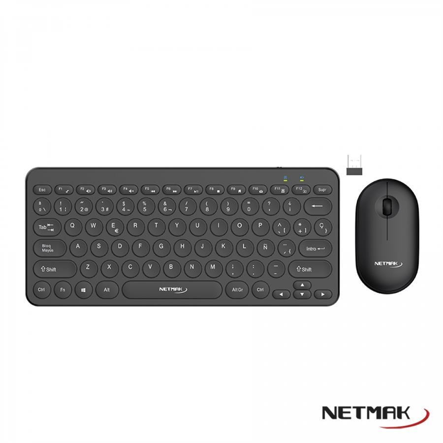 Teclado + Mouse Netmak Nm-Kb850 Negro (SLIM 60%)