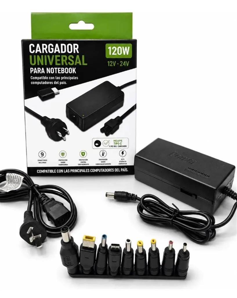 Cargador Notebook universal Bultac Nt009 (120W) + Ficha C