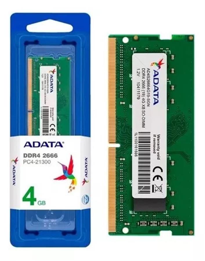 Memoria Sodimm Ddr4 4 Gb 2666 Mhz Adata