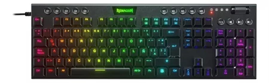 Teclado Mecanico Redragon Horus K619w Rgb S/Red (CABLE)