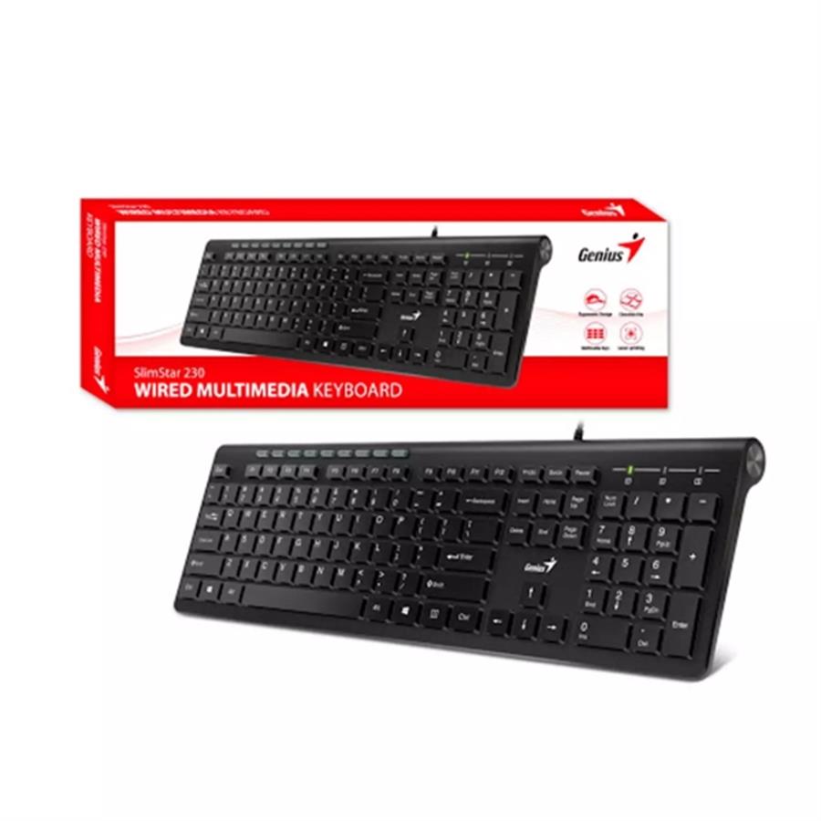 Teclado Genius Slimstar 230 Ii Usb  Negro