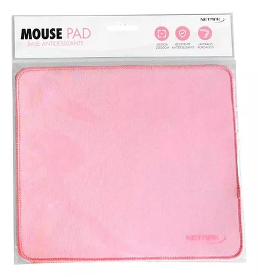 Pad Mouse Netmak Liso Rosa C/Borde Nm Pad3
