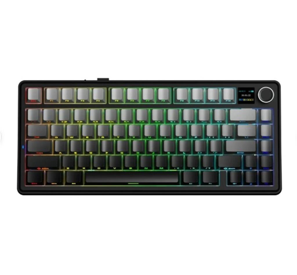 Teclado Mecanico Aula F75 Max Wireless Negro Degrade Rgb Display Wire