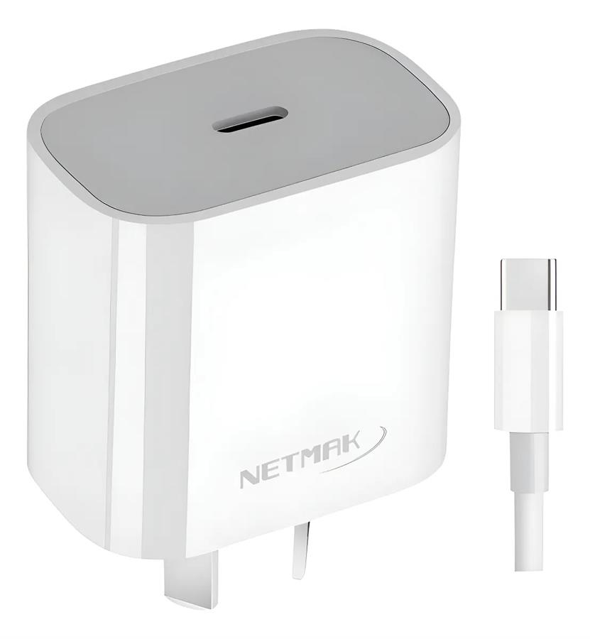 Cargador Celular Cabezal Tipo C 20w Netmak C/Cable C Nm-Cp28