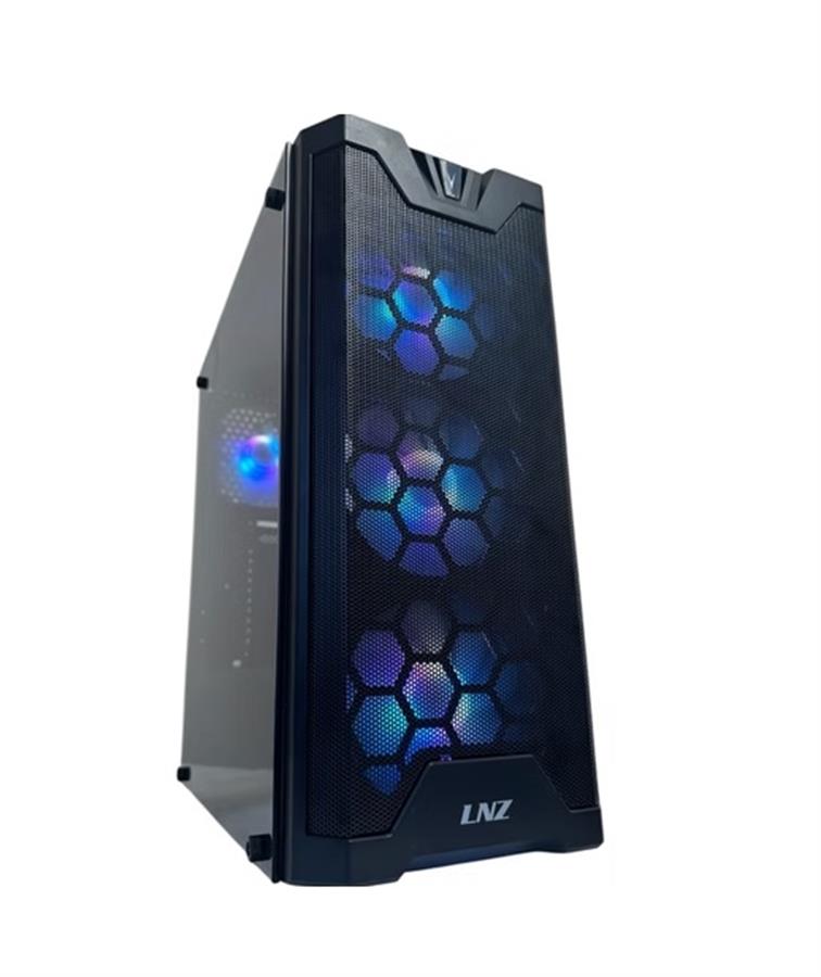 Gabinete Lnz Y11argb + 4 Cooler (TEMPLADO)