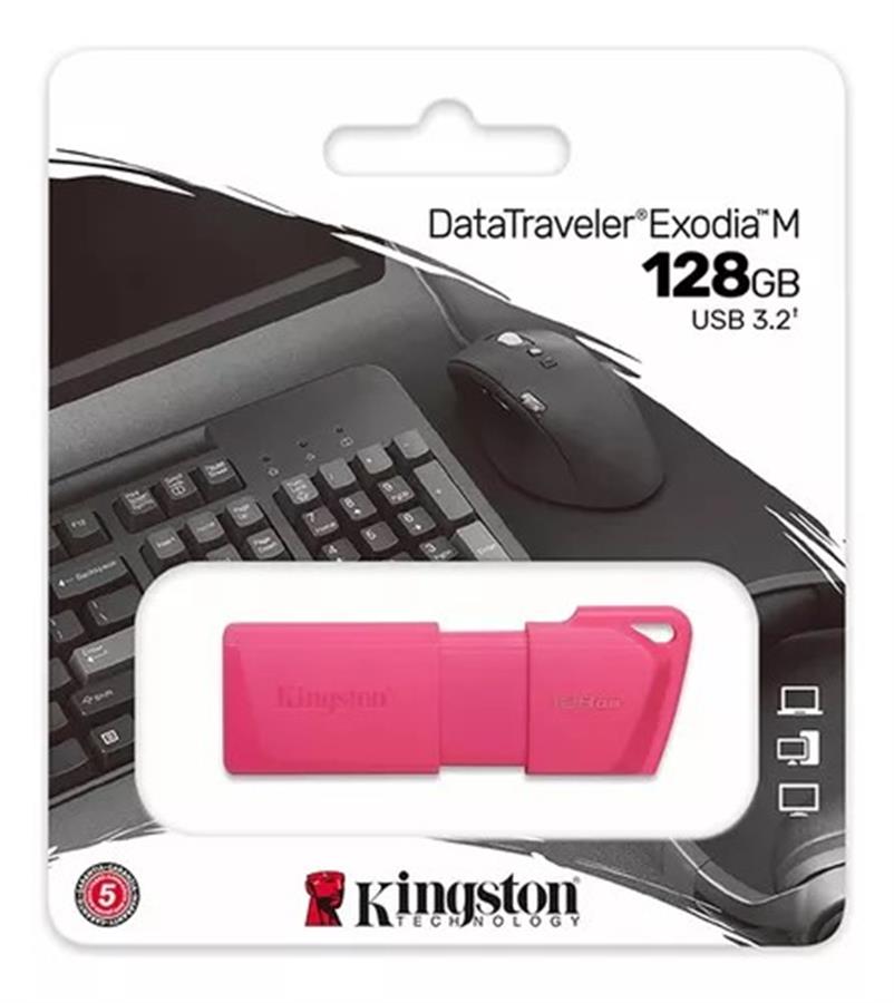 Pen Drive 128 Gb Kingston Exodia M  3.2 Rosa