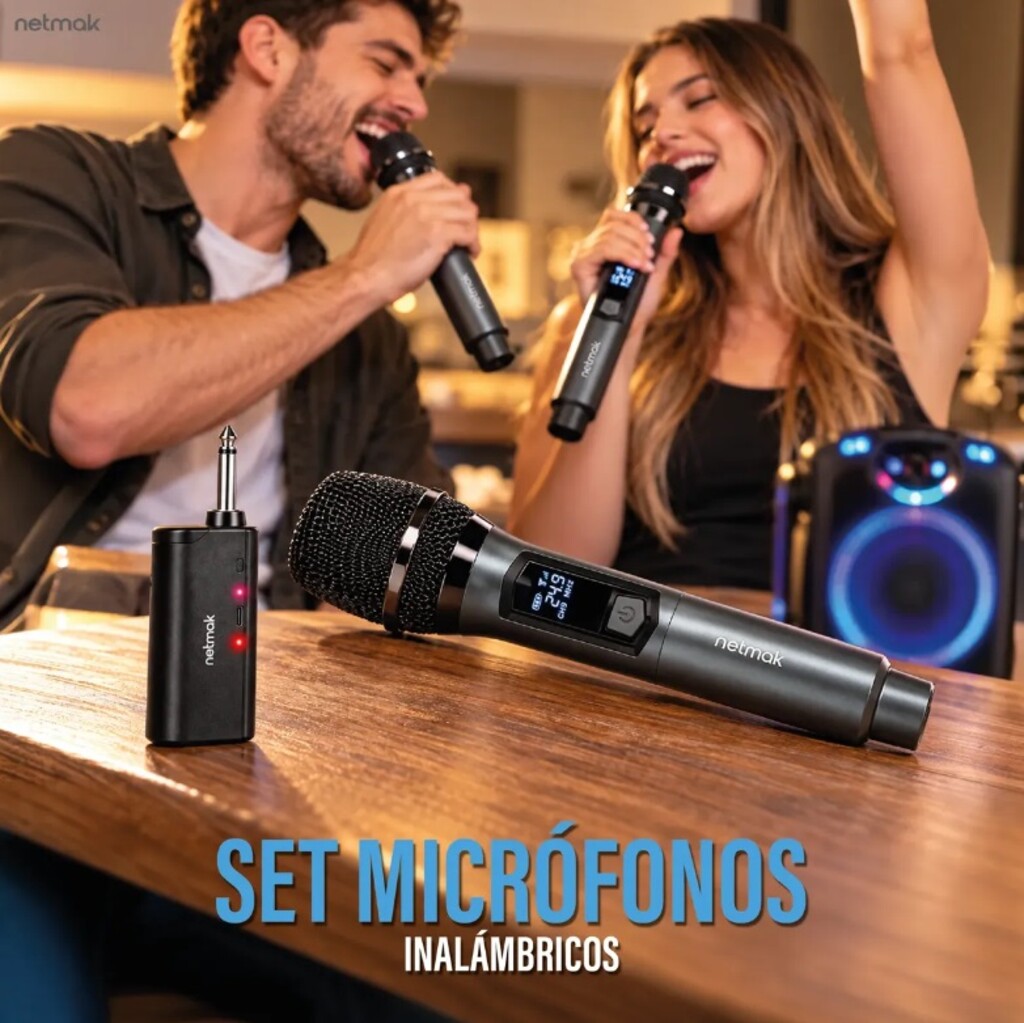 Microfono Netmak Nm-Mc26 X 2 (DE Mano / A Bateria)