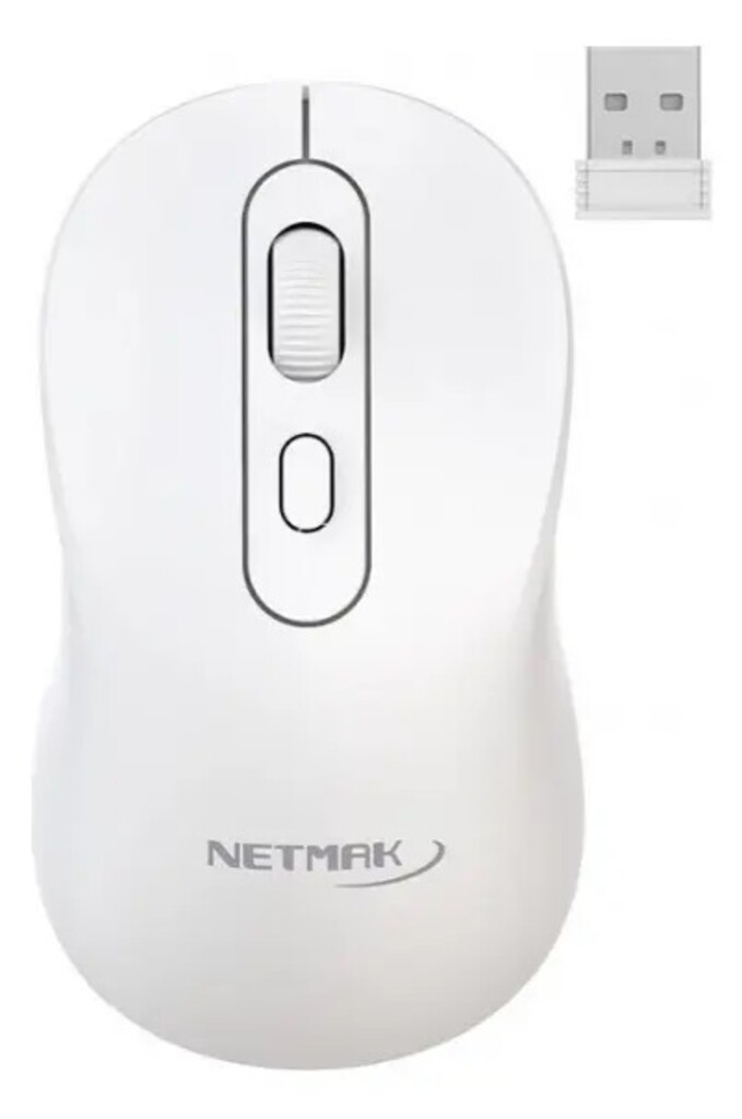 Mouse Netmak M640 + Bt 5.0 Blanco (INAL A Bateria)